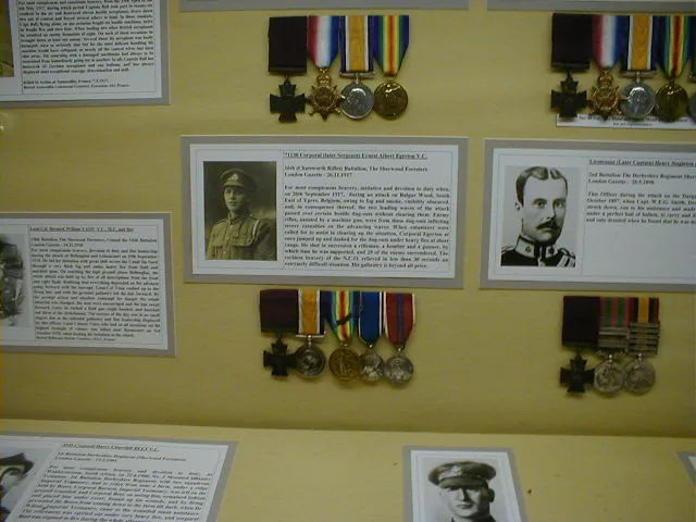 Cpl. E.A. Egerton Medals (Nottingham Castle Museum)