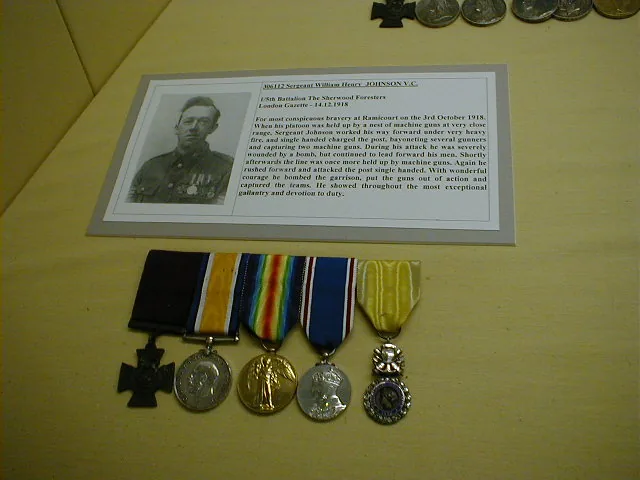 Sgt. W.H. Johnson Medals (Nottingham Castle Museum)