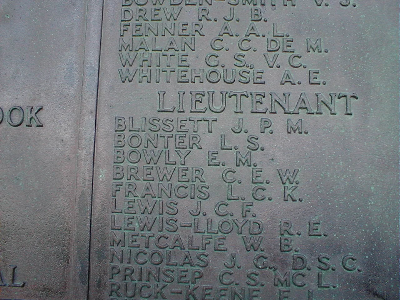 Lt. Commander G.S.White (Portsmouth Naval Memorial)