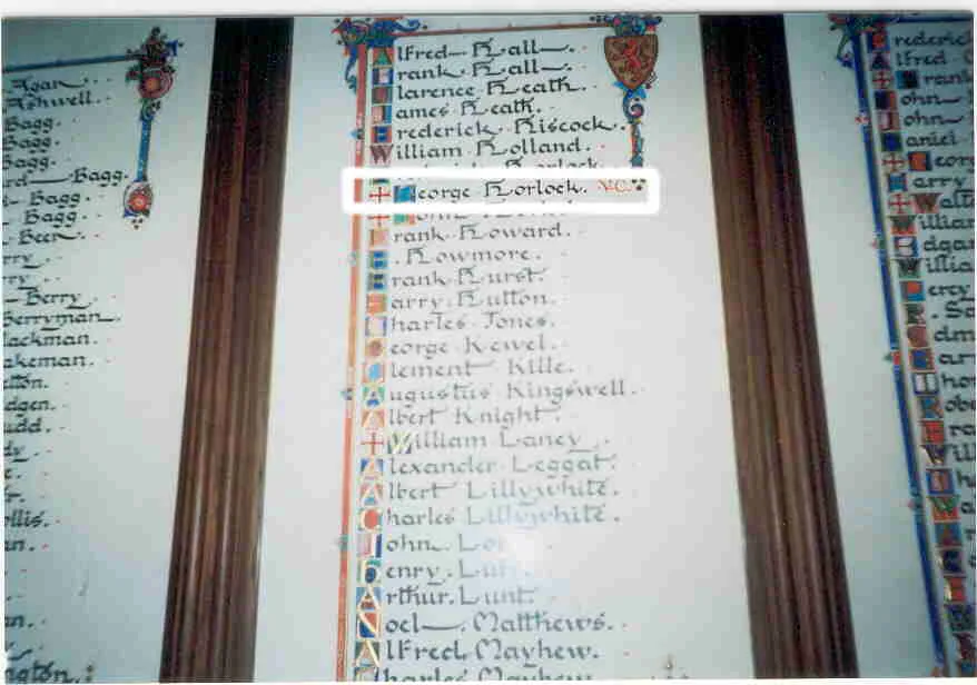 Horlock VC - Langrish Church, Hants