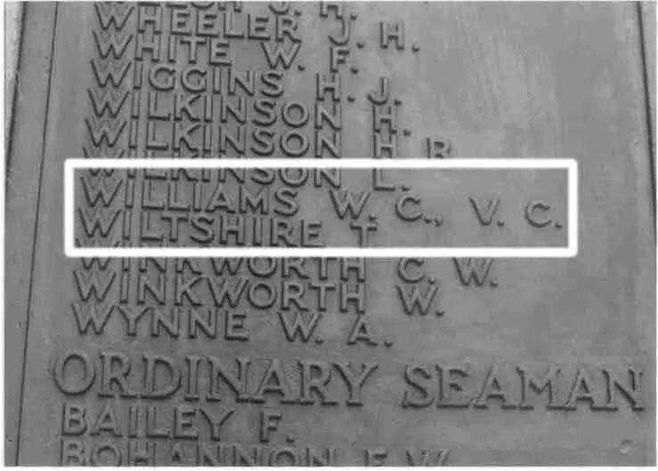 Williams VC - RN Memorial Portsmouth.